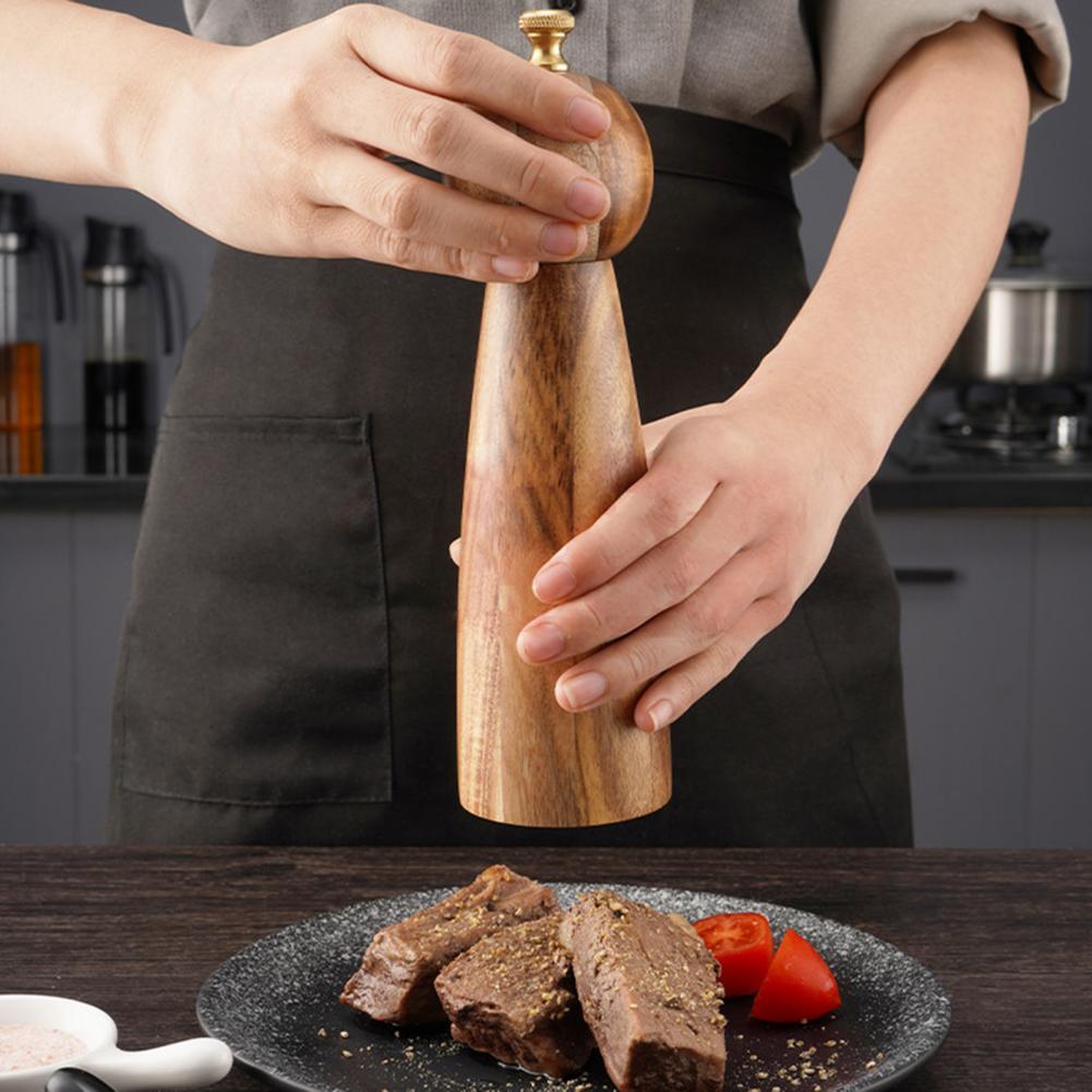 Houten Kruidenmolen met Ronde Kop - Keuken Accessoire