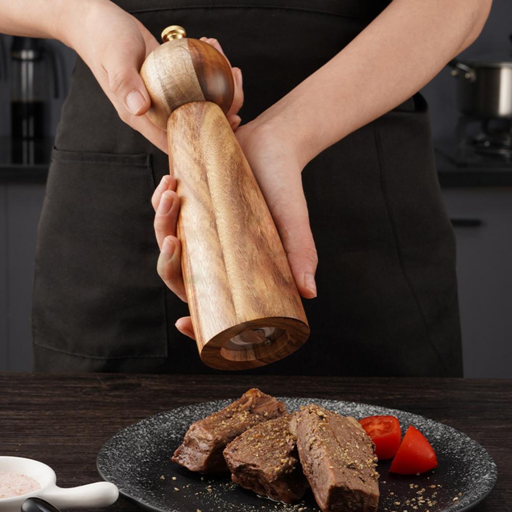 Houten Kruidenmolen met Ronde Kop - Keuken Accessoire